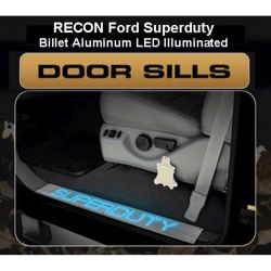 RECON-264121FD-Ford-SUPERDUTY-99-15--Aluminum--Emblems-Illuminated-door-sill
