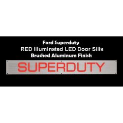 RECON-264121FDRD-1999-2016-Ford-Superduty-Aluminum-Blue-Emblems-Illuminated-door-sill