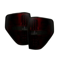 RECON-264168RBK-Ford-F-150-Raptor-09-14-Red-Smoked-Tail-Lights-LED