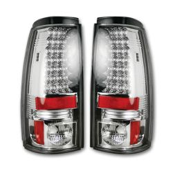 RECON-264173CL-Chevrolet-Silverado-GMC-Sierra-99-07-Clear-Red-Tail-Lights-LED