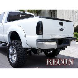 RECON-264181CHBK-08-15-Fords-Superduty-Acrylic-Chrome-Black-Emblem-Raised-Logo