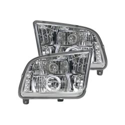 RECON-264197CL-Ford-Mustang-05-09-Clear-Chrome-Headlights-Projector