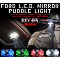 RECON-264242BL-Puddle-09-14-F150-Raptor-Blue-Mirror-Light-LED-Kit
