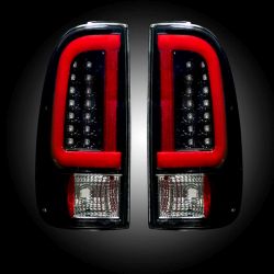 RECON-264292BK-Ford-Superduty-99-07-F250HD-350-450-550-97-03-F150-Smoked-Tail-Lights-LED