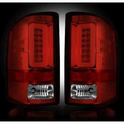 RECON-264298RBK-Chevy-Silverado-16-17-1500-2500-3500-Red-Smoked-Tail-Lights-LED